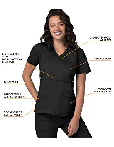 ADAR Medical Uniforms Adar Active Classic Scrub Size XX-Small Black Set For