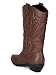 Soda Women's Reno Western Cowboy Pointed Toe Knee High Pull On Tabs Boots, TPS Reno-S Dark Tan Size 5.5