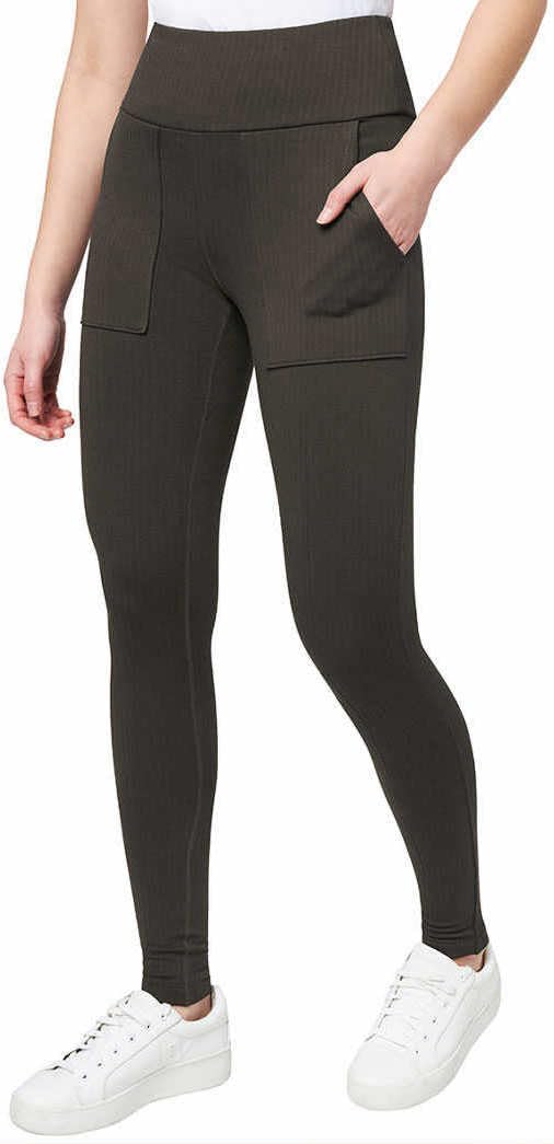 Mondetta Womens Midweight High Rise Jacquard Knit Legging (US, Alpha, XX-Large, Regular, Regular, Chicory Coffee)