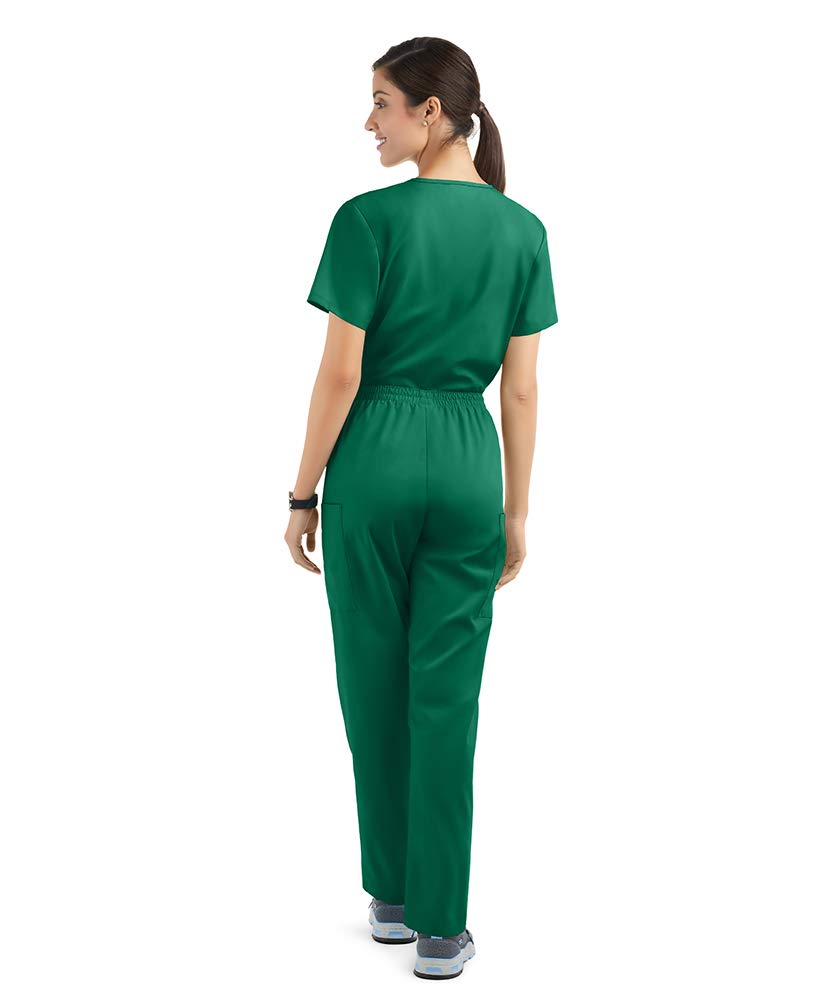 Strictly Scrubs Women's Scrub Set Size 3X-Large Hunter V-Neck Top Elastic Pant