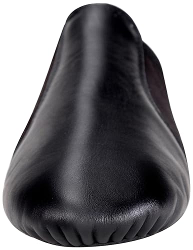 Linodes Leather Jazz Shoe Slip-on for Women Men Dance Shoes Black 8.5M