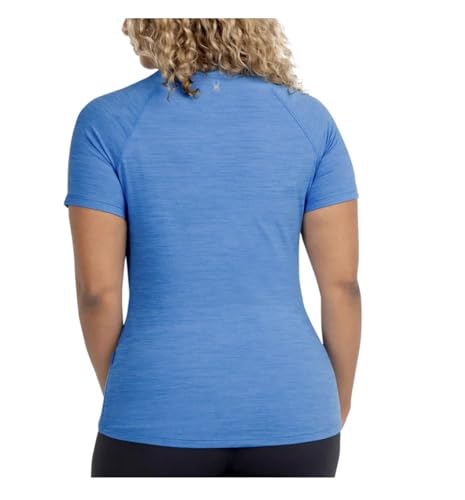 Spyder Active Women's Short Sleeve Active Tee Shirt (US, Alpha, X-Small, Regular, Regular, Blue Heather)
