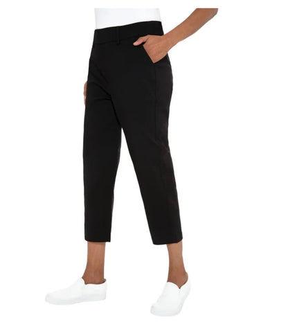 Mario Serrani Women's Slim Fit Pull On Capri Pant (US, Alpha, X-Large, Regular, Regular, Black)