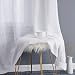 HLC.ME Abbey Faux Linen Textured Semi Sheer Privacy Sun Light Filtering Transparent Window Grommet Long Thick Curtains Drapery Panels for Bedroom & Living Room, 2 Panels (54 W x 108 L, White)