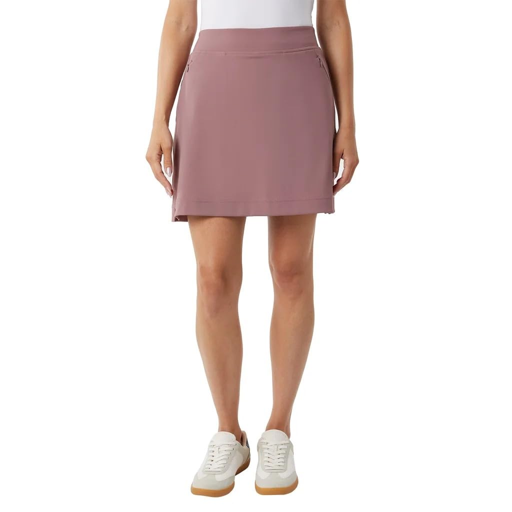 32 Degrees Women’s Skort with Inner Shorts, 2 Front Pockets, High Waist Athletic Tennis & Golf Skirt (Pink, X-Large)