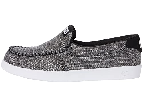 DC Men's Scoundre Slip-On Casual Skate Shoe Black/Heather Grey 6.5 D - Medium