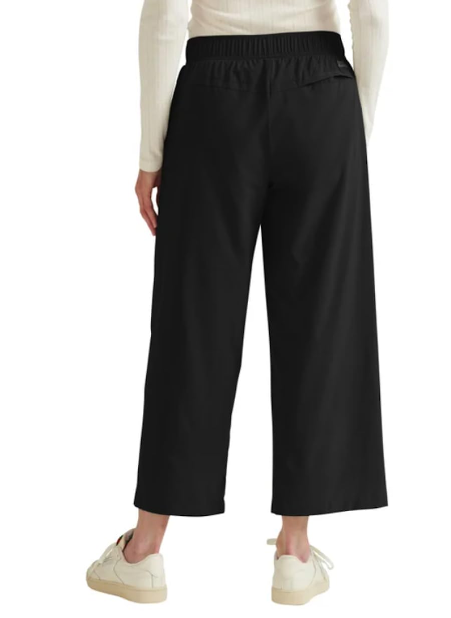 Eddie Bauer Women's Traveler Wide Leg Crop Pant (US, Alpha, X-Large, Regular, Regular, Black)