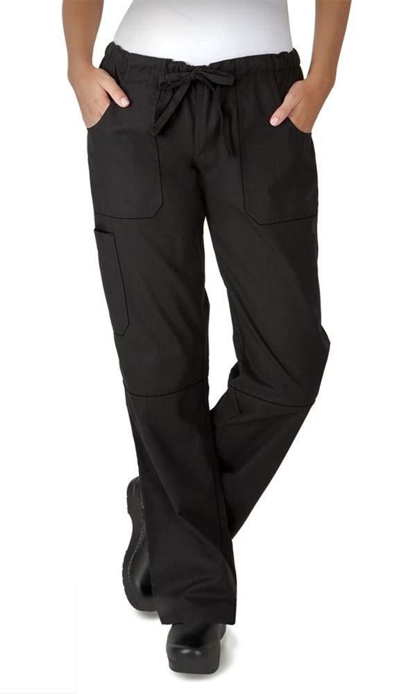 ChefUniforms.com Women's Stretch Drawstring Chef Pant (Black, 2X)