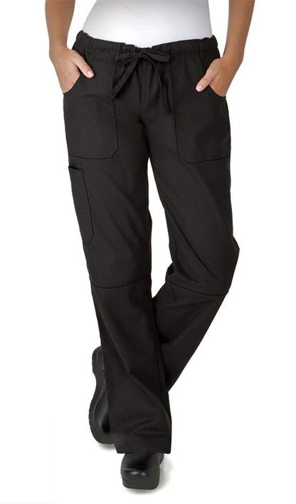 ChefUniforms.com Women's Stretch Drawstring Chef Pant (Black, 2X)