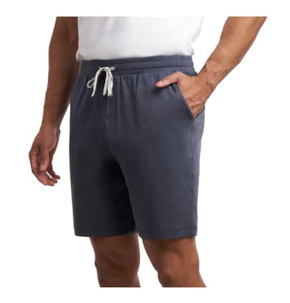 KIRKLAND Signature Men's Moisture Wicking Lounge Short with Pockets (US, Alpha, Small, Regular, Regular, Blue)