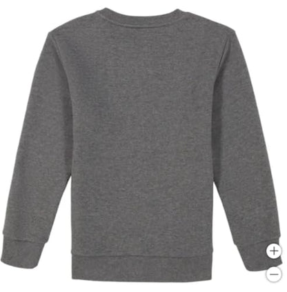 Calvin Klein Boys' Long Sleeve Logo Design French Terry Crewneck Tee (US, Alpha, Large, Regular, Grey)