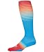 Eurosock® Graduated Compression Multi Stripe OTC – Medical Compression Socks – Knee Length – Medium Weight Red Ocean MD (US Men's 7.5-10, Women's 8.5-11) One Size
