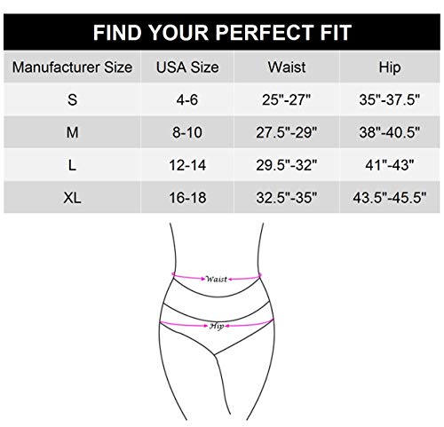 Areke Womens Hipster Panties Seamless Underwear, Soft Stretch Nylon Athletic Cheekini Bikini Briefs (S, 5-Pack Black)