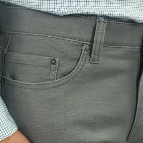 JACHS New York Mens Heavyweight Twill 5 Pocket Stretch Pant (US, Waist Inseam, 30, 34, Regular, Regular, Gray)