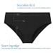 Areke Womens Hipster Panties Seamless Underwear, Soft Stretch Nylon Athletic Cheekini Bikini Briefs (S, 5-Pack Black)