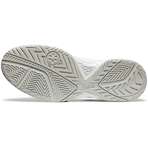 ASICS Gel Dedicate 6 Mens Tennis Shoe - White/Silver - Size 6.5