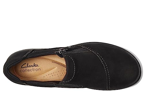 Clarks Black's Carleigh Ray Oxford, Black Nubuck, 11 Medium US