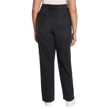 Gloria Vanderbilt Women’s Straight Leg Relaxed Fit Cotton Stretch Jean (Black, 8)