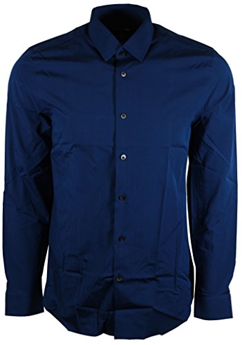 Express Men's Extra Slim Buttondown Shirt (M, Navy)