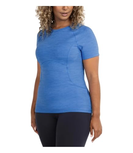Spyder Active Women's Short Sleeve Active Tee Shirt (US, Alpha, X-Small, Regular, Regular, Blue Heather)