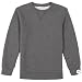 Calvin Klein Boys' Long Sleeve Logo Design French Terry Crewneck Tee (US, Alpha, Large, Regular, Grey)
