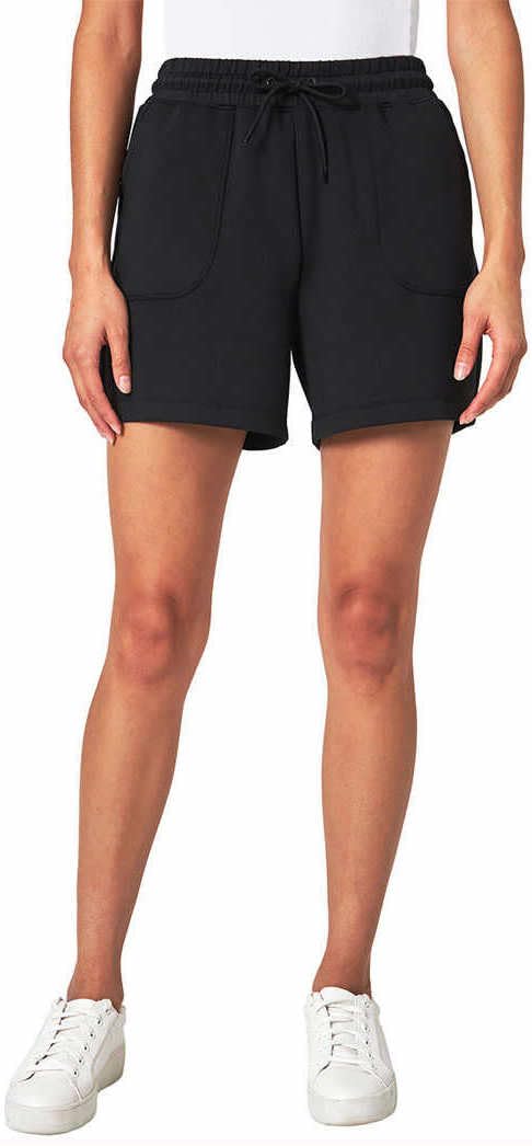 Mondetta Womens Midweight Ribbed Scuba Short (US, Alpha, X-Large, Regular, Regular, Black)