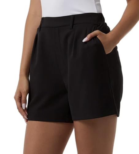 32 Degrees Cool Women's Pull On Pleated Short (US, Alpha, XX-Large, Regular, Regular, Black)