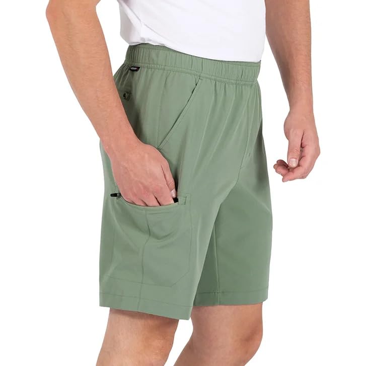 Gerry Men's Lightweight 4-Way Stretch Trail Hiking Shorts (Green, XX-Large)