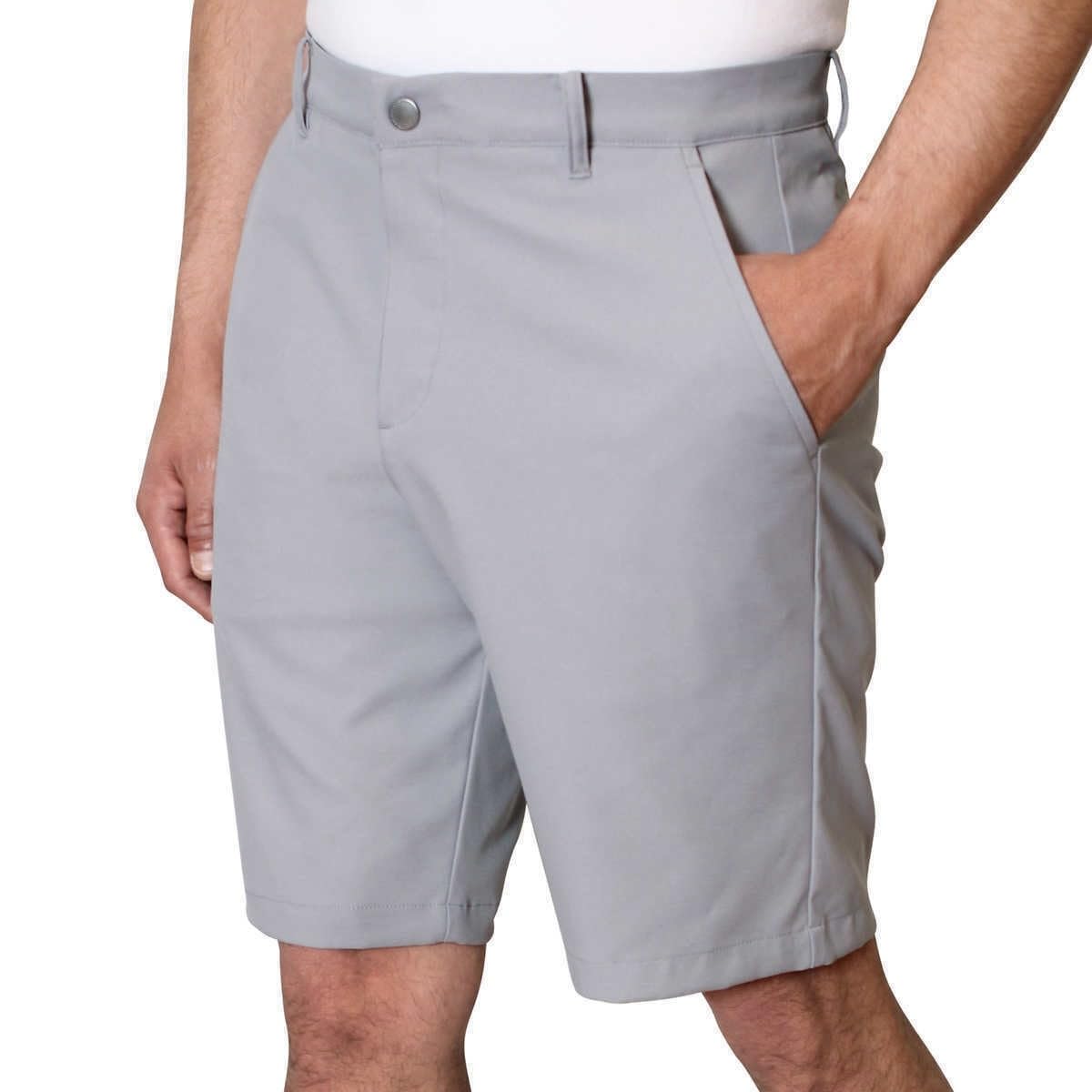 KIRKLAND Signature Men's Moisture Wicking Stretch Performance Short with Comfort Waistband (US, Numeric, 34, Regular, Regular, Gray)