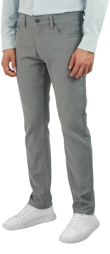 Jachs New York Men's Straight Stretch 5 Pocket Twill Pant (US, Waist Inseam, 32, 34, Regular, Regular, Gray)