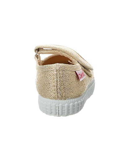 Cienta Kids Shoes – Ideal for Toddlers & Little Kids – Hook & Loop Strap Closure – Textile Lining – Rubber Outsole (Infant/Toddler/Little Kid/Big Kid) White Gold 36 (US 4.5 Big Kid) M
