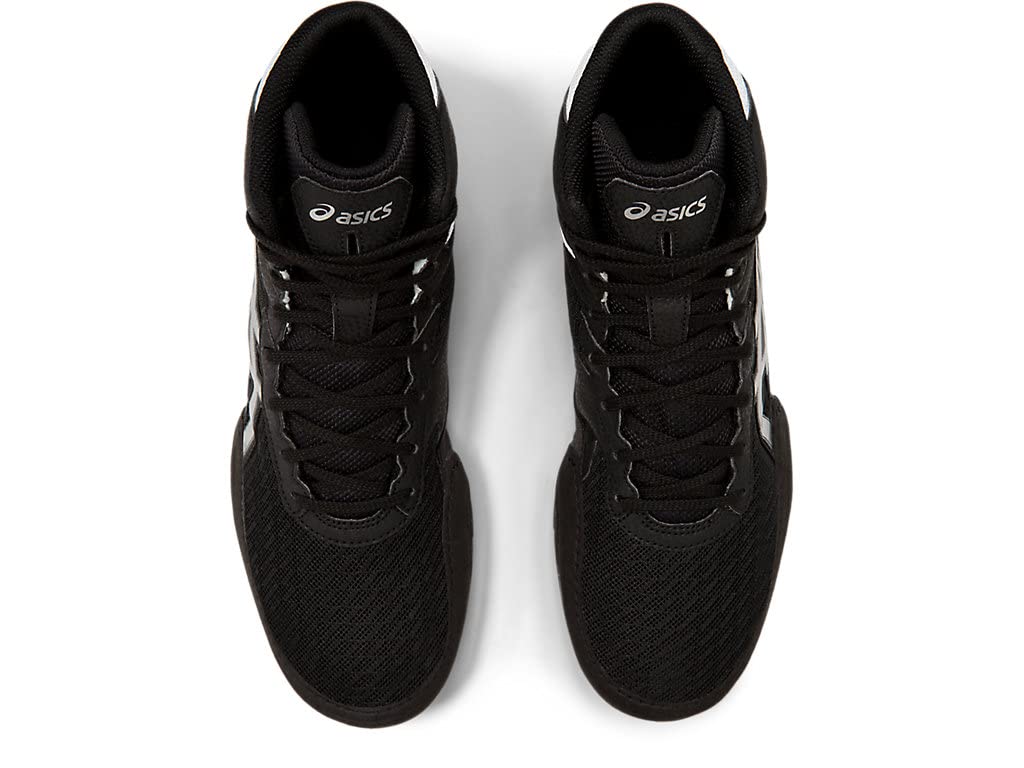 ASICS Men's Matflex 6 Wrestling Shoes, 6.5, Black/Silver