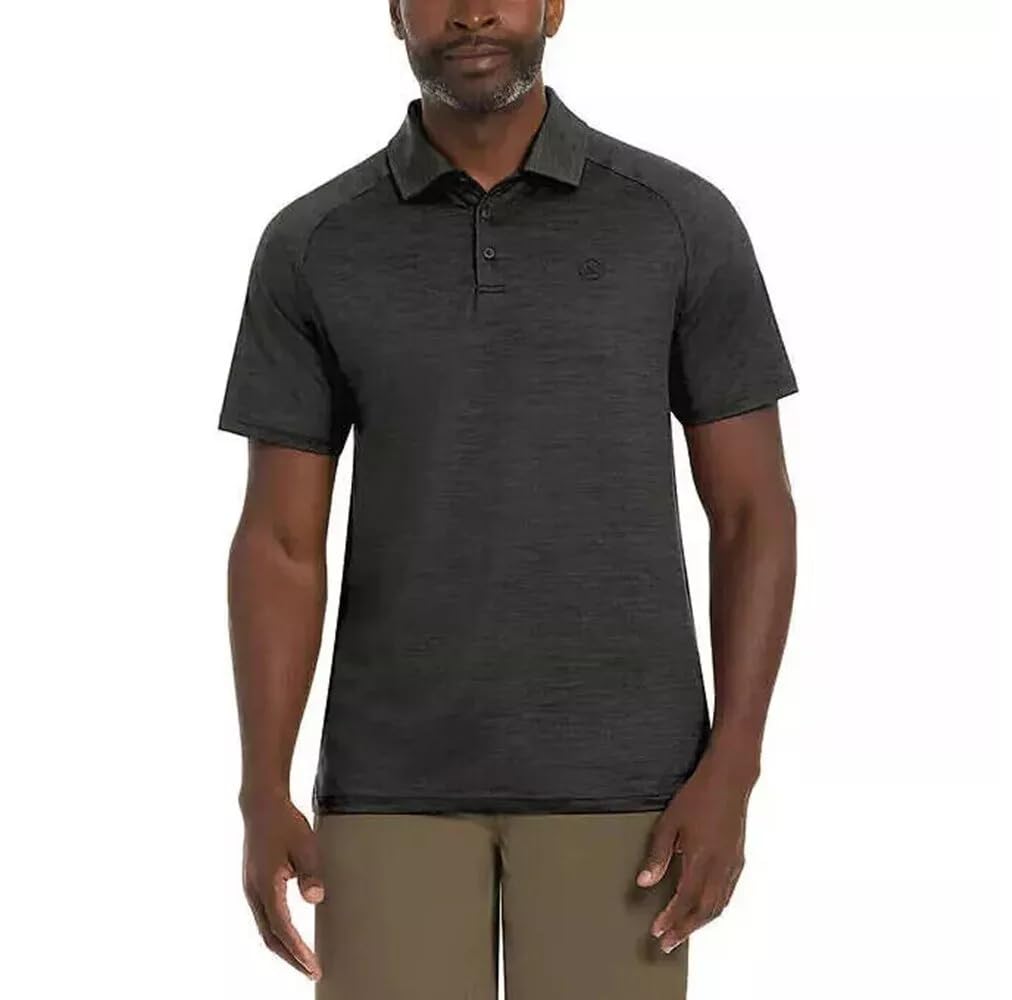 Hurley Men's Ultra Soft Stretch Moisture Wicking Performance Polo Shirt (US, Alpha, Small, Regular, Regular, Black)