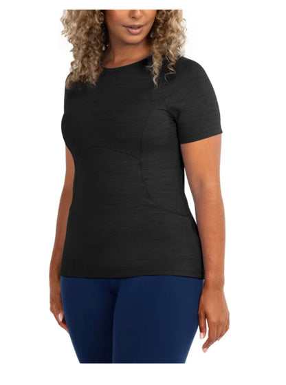 Spyder Active Women's Short Sleeve Active Tee Shirt (US, Alpha, Small, Regular, Regular, Black Heather)