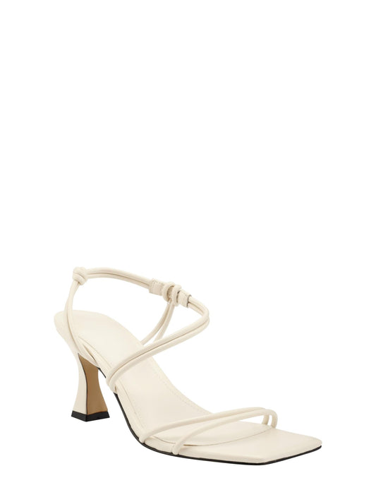 Marc Fisher Mens Davia Square Toe Sandal, Adult, Ivory, 7.5 M US