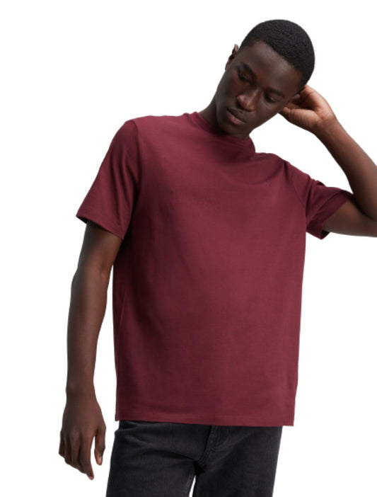 Calvin Klein Men's Relaxed Fit Crewneck T-Shirt,Tawny Port,Small