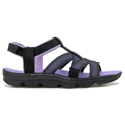 Jambu Women's Bay Encore Water Ready Flat Sandal, Black/Lavender, 9