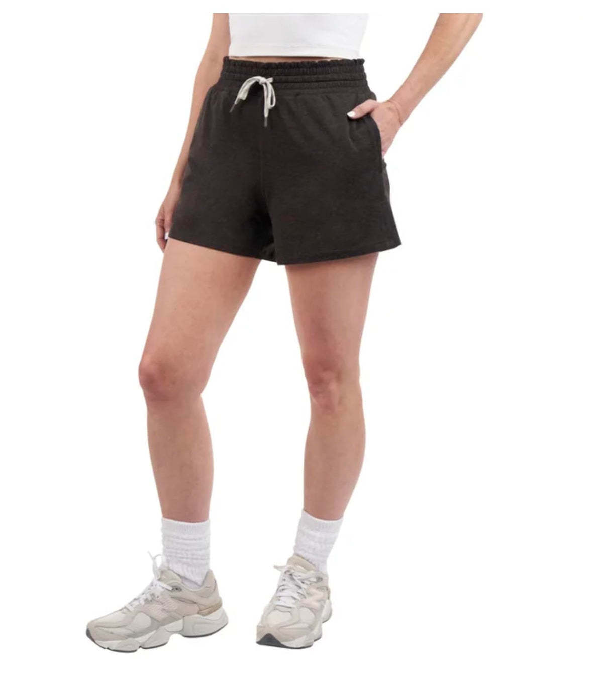 KIRKLAND Signature Women's Lightweight Short with Pockets (US, Alpha, Medium, Regular, Regular, Black (Black Heather))
