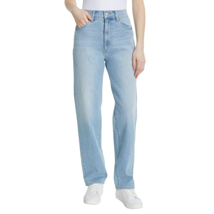 Gloria Vanderbilt Women’s Straight Leg Relaxed Fit Cotton Stretch Jean (Light Blue, 16)