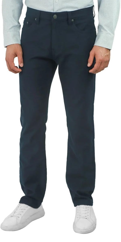 JACHS New York Mens Heavyweight Twill 5 Pocket Stretch Pant (US, Waist Inseam, 30, 30, Regular, Regular, Navy)