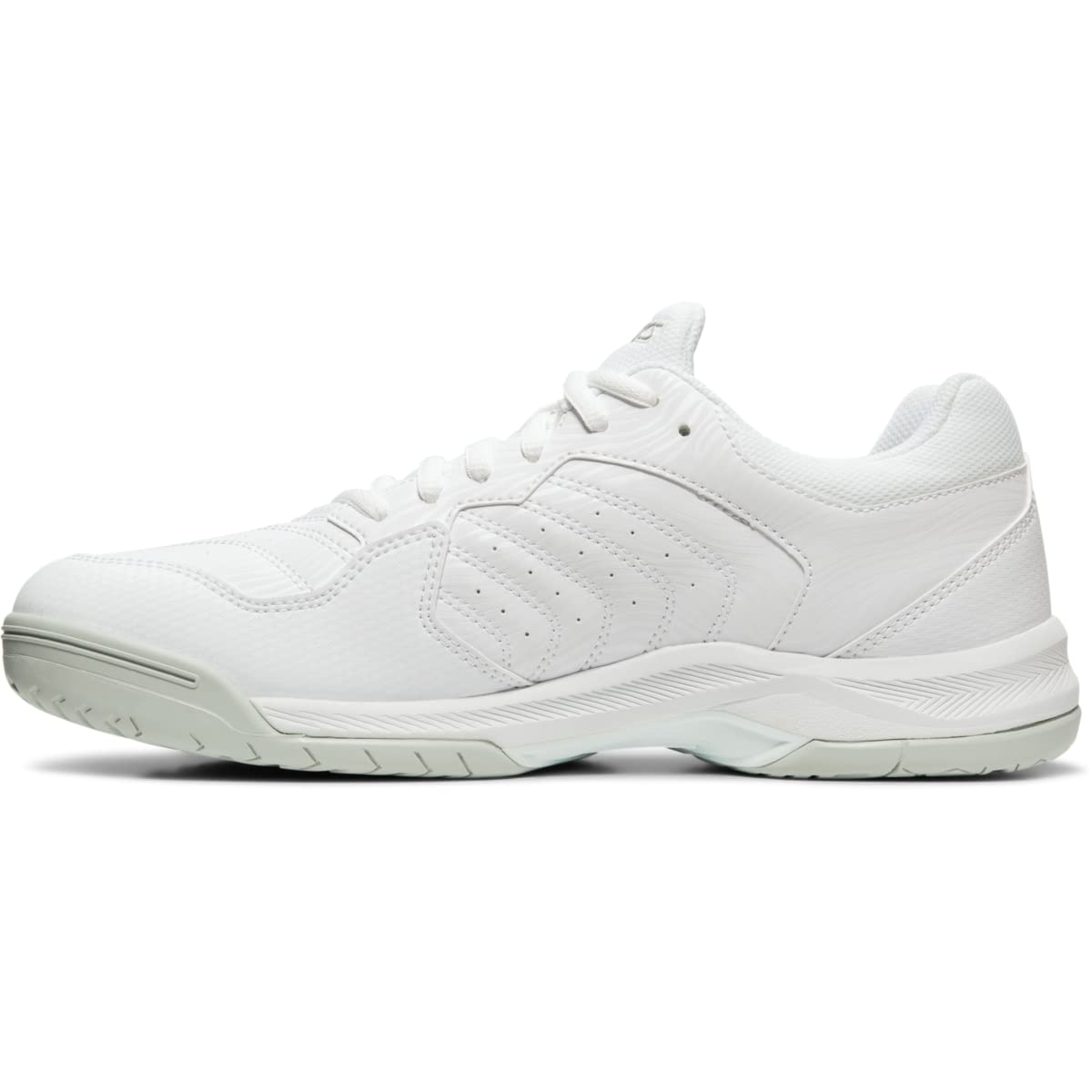 ASICS Gel Dedicate 6 Mens Tennis Shoe - White/Silver - Size 6.5
