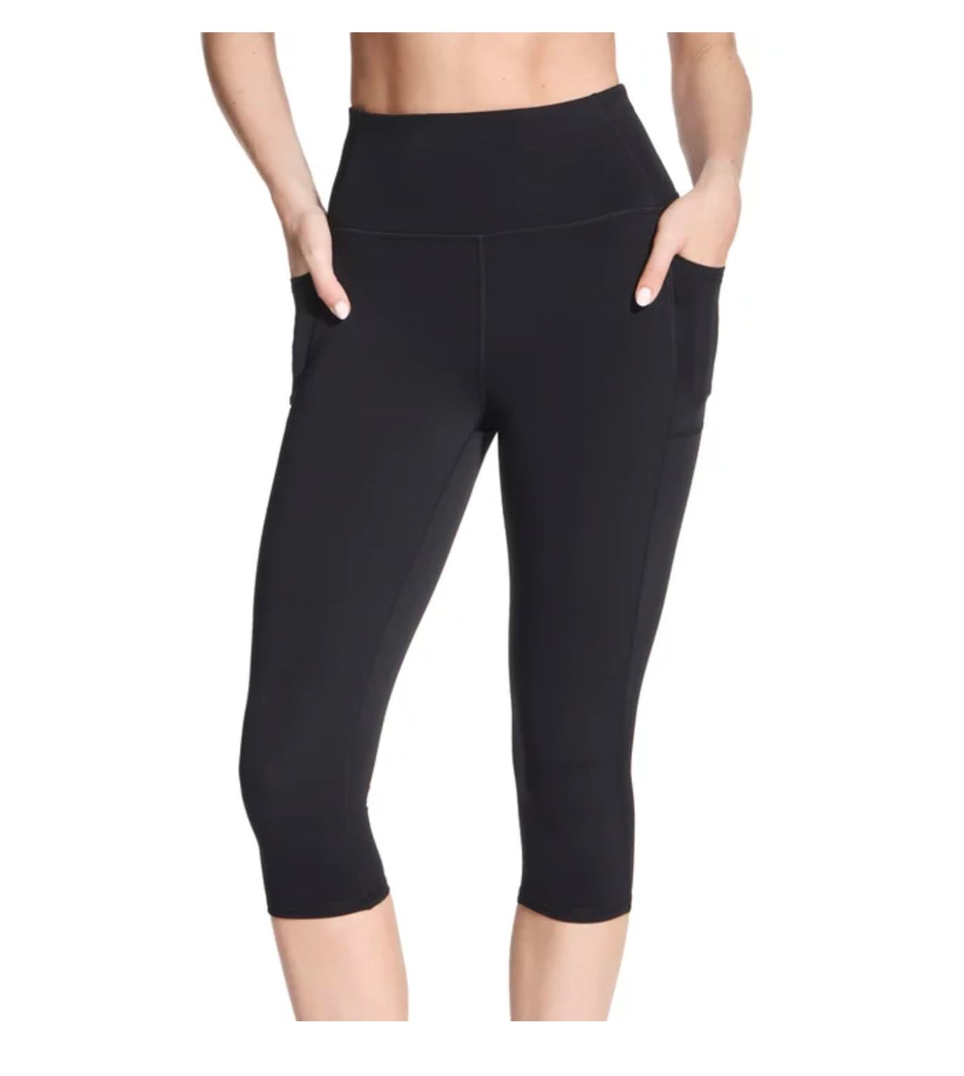 Skechers Gowalk Women's Active Stretch Moisture Wicking Capri Legging Pant with Pockets (US, Alpha, X-Large, Regular, Regular, Black)