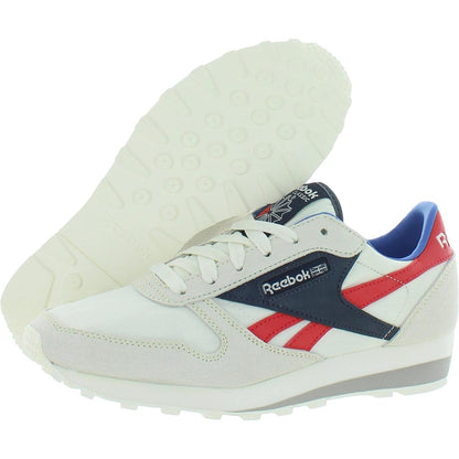 Reebok unisex-adult CLASSIC LEATHER Sneaker chalk/collegiate Navy/Radiant Red 4 medium US