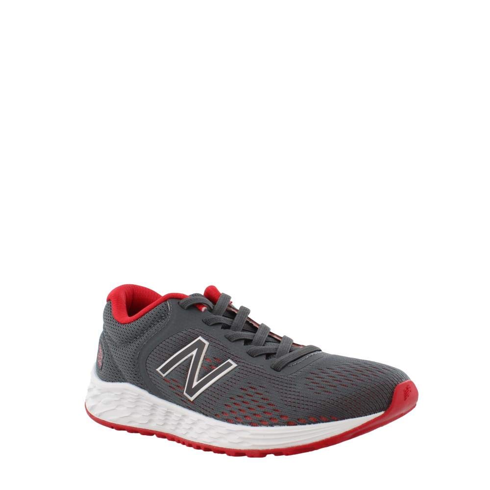 New Balance Kid's Fresh Foam Arishi V2 Bungee Running Shoe, Gunmetal/Energy Red, 2 Wide Infant