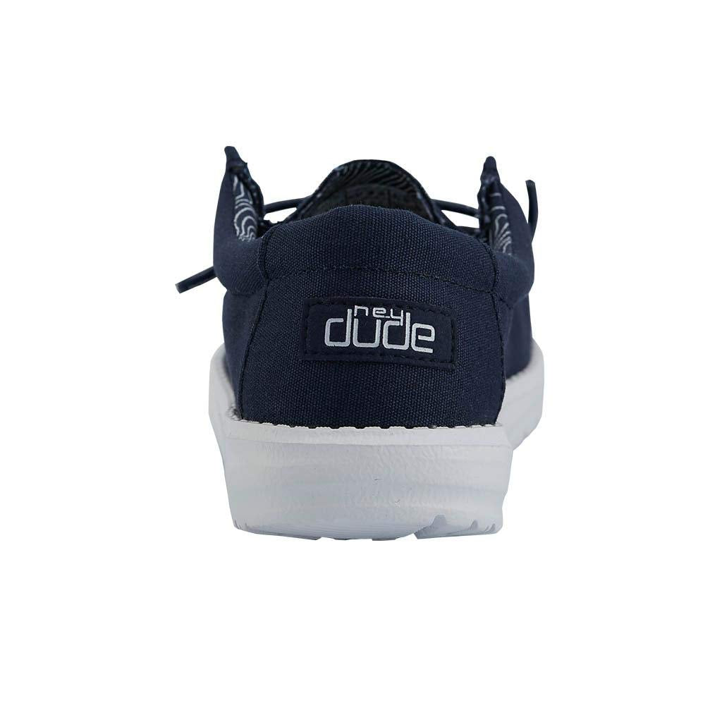 HEYDUDE Boy's Wally Youth Multiple Colors | Boys Shoes | Boy's Lace Up Loafers | Comfortable & Light-Weight Navy