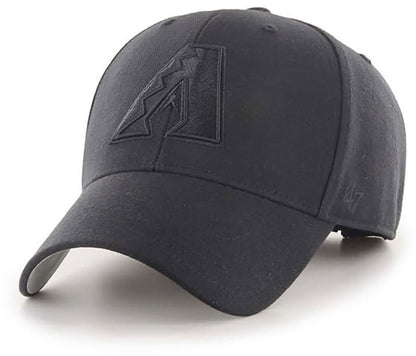 '47 Arizona Diamondbacks MVP Adjustable Black on Black Hat, One Size