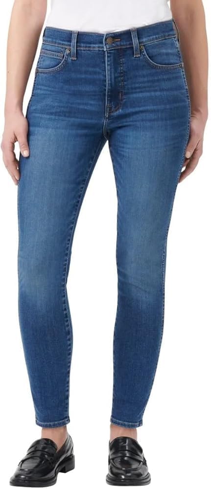 KIRKLAND Signature Women's High-Rise Skinny Jeans (US, Numeric, 14, Regular, Regular, Blue)
