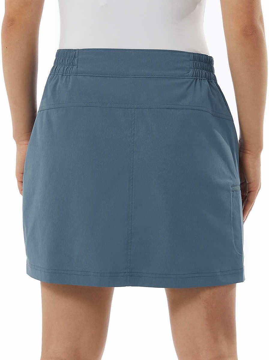 32 Degrees Cool Womens Lightweight Tech Skort, Medium, Vintage Indigo