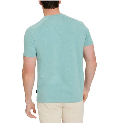 Kenneth Cole New York Men's Short Sleeve Comfort Stretch Dress Tee Shirt, Green, Small