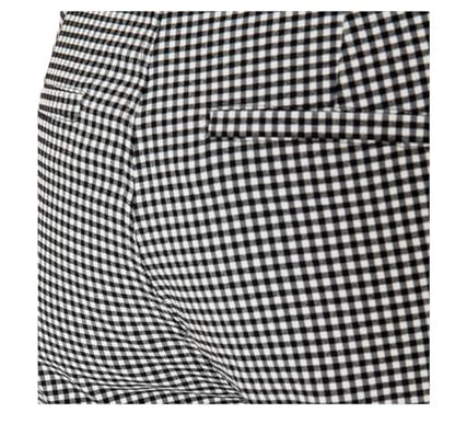 Mario Serrani Women's Slim Fit Pull On Capri Pant (US, Alpha, X-Large, Regular, Regular, Multi (Black/White Gingham))